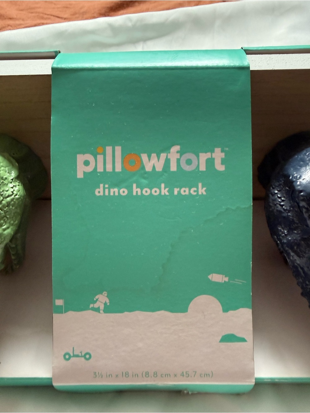 Pillowfort Teal Dino Hook Rack